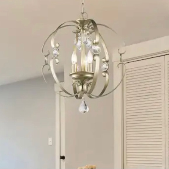 Golden Lighting Ella 3-Light White Gold Pendant - Picture 1 of 9